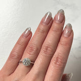 De Beers Forevermark Center of My Universe® Floral Halo Engagement Ring-De Beers Forevermark Center of My Universe® Floral Halo Engagement Ring - ER1022BL100D2P0650