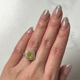 De Beers Forevermark Fancy Yellow Diamond Engagement Ring-De Beers Forevermark Fancy Yellow Diamond Engagement Ring - DRFMK01642