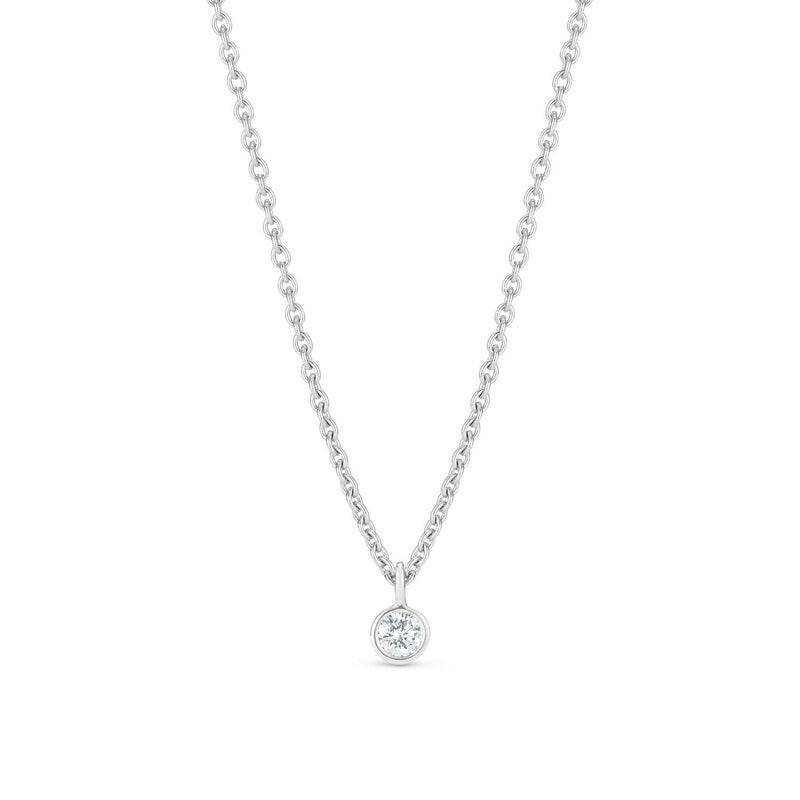 De Beers My First De Beers Clea One Diamond Pendant-De Beers My First De Beers Clea One Diamond Pendant in White Gold -