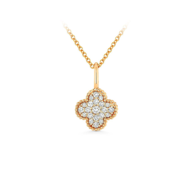 Diamond Clover Pendant and Chain-Diamond Clover Pendant and Chain - DNMAD00028