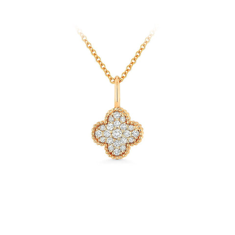 Diamond Clover Pendant and Chain-Diamond Clover Pendant and Chain - DNMAD00028