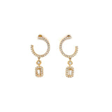 Diamond Drop Earrings-Diamond Drop Earrings - DERDI00646