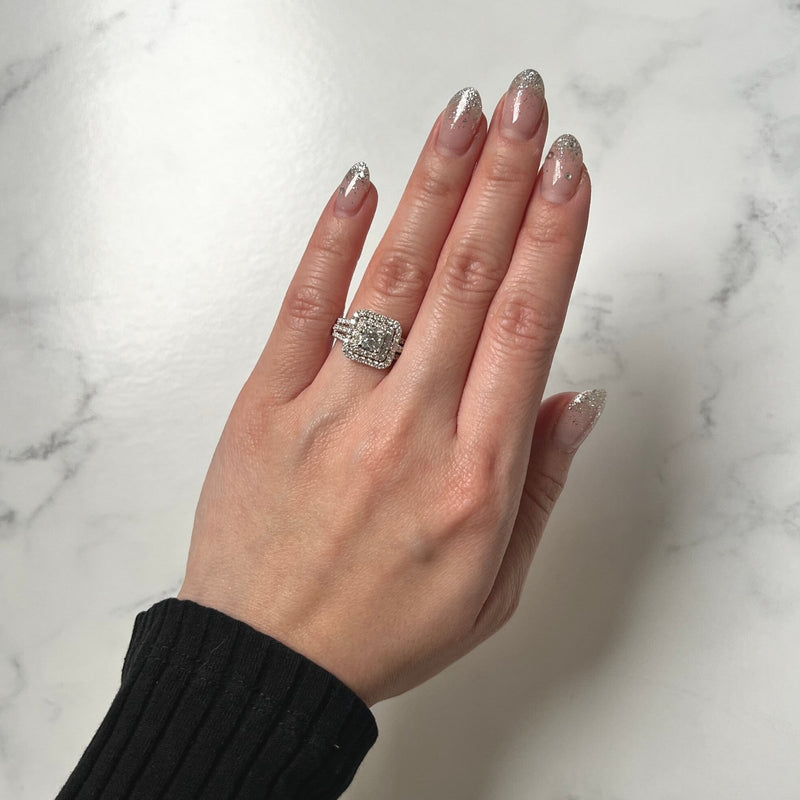 Cushion-cut Engagement Ring-Diamond Engagement Ring - DRFMK01027