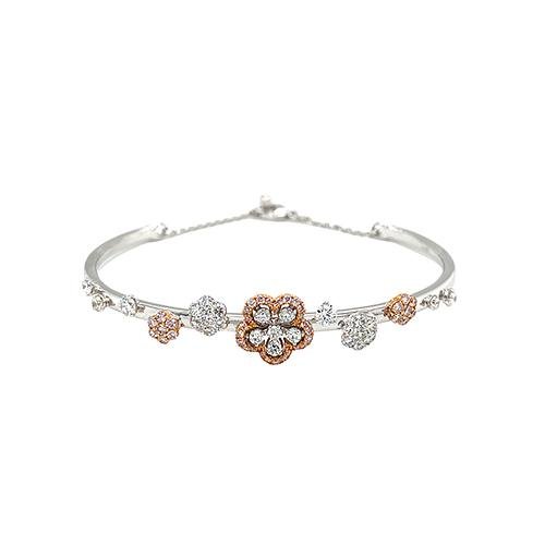 Diamond Flower Bangle-Diamond Flower Bangle -
