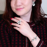 Diamond Flower Earrings-Diamond Flower Earrings -