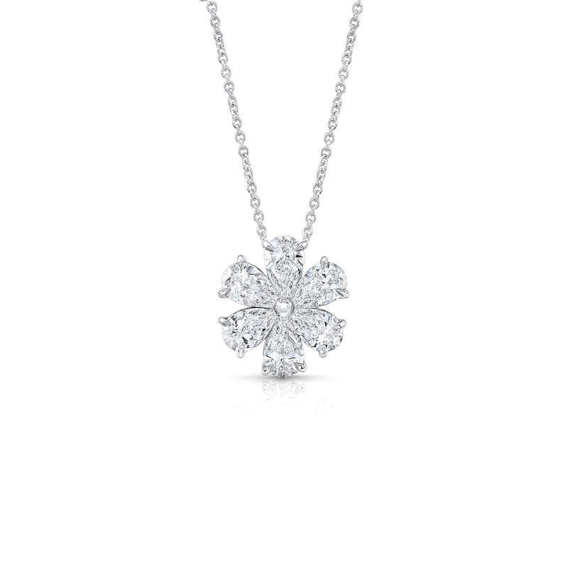 Rahaminov Diamonds Diamond Flower Necklace-Diamond Flower Necklace - DNRAH06004