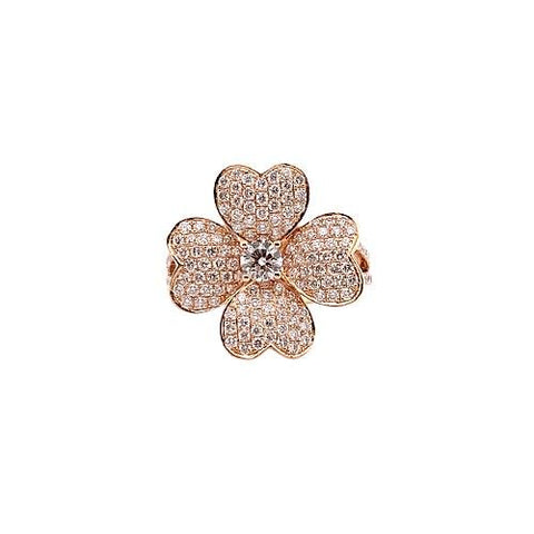 Diamond Flower Ring-Diamond Flower Ring -