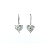 Diamond Heart Earrings-Diamond Heart Earrings -