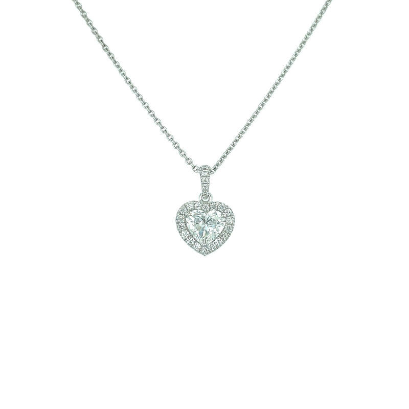 Diamond Heart Necklace-Diamond Heart Necklace - DNUJD00539