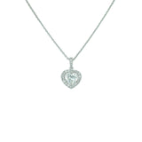 Diamond Heart Necklace-Diamond Heart Necklace - DNUJD00539