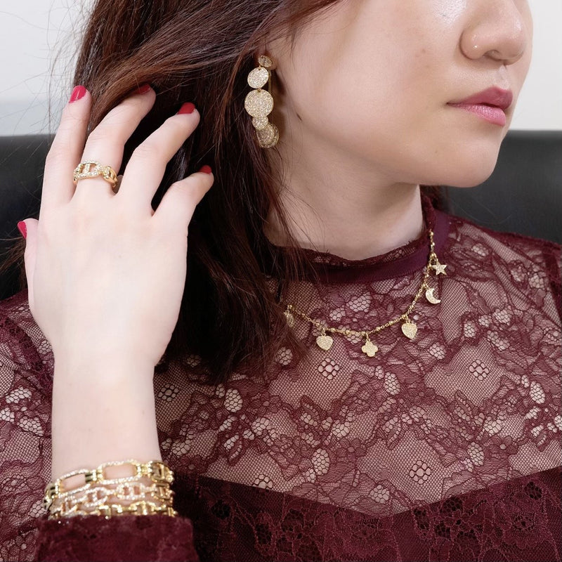 Diamond Hoop Earrings-Diamond Hoop Earrings -