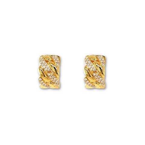 Diamond Hoop Earrings-Diamond Hoop Earrings - DEDRA05121