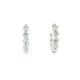 Diamond Hoop Earrings-Diamond Hoop Earrings -
