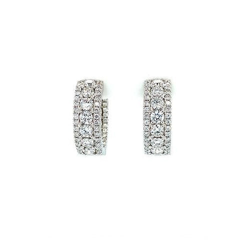 Diamond Hoop Earrings-Diamond Hoop Earrings -