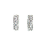 Diamond Hoop Earrings-Diamond Hoop Earrings -