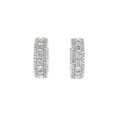 Diamond Hoop Earrings-Diamond Hoop Earrings -