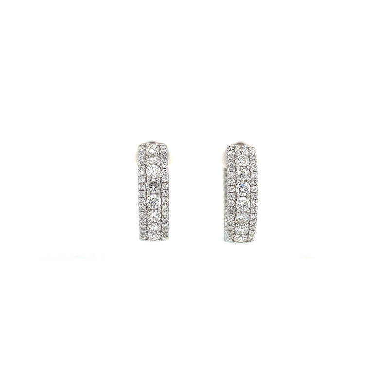 Diamond Hoop Earrings-Diamond Hoop Earrings - DETIJ01580
