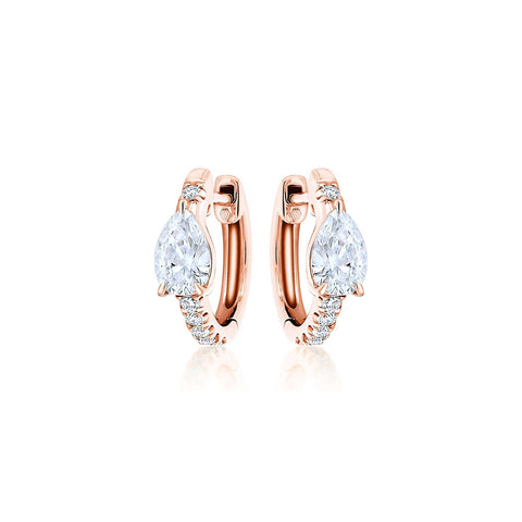 Diamond Huggie Earrings-Diamond Huggie Earrings - 38876