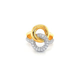 Interlocking Circles Diamond Ring-Diamond Ring Two Tone - DRDRA10223