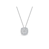 De Beers Forevermark Halo Diamond Neckalce-Forevermark Halo Diamond Neckalce -