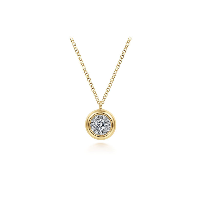 Gabriel & Co. Bezel Set Diamond Pendant Necklace-Gabriel & Co. Bezel Set Diamond Pendant Necklace - NK6617Y45JJ