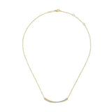 Gabriel & Co. Bujukan Bead and Diamond Pavé Curved Bar Necklace-Gabriel & Co. Bujukan Bead and Diamond Pavé Curved Bar Necklace - NK6367M45JJ