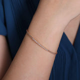 Gabriel & Co. Bujukan Bead Cuff Bracelet with Bezel Set Diamond Stations-Gabriel & Co. Bujukan Bead Cuff Bracelet with Bezel Set Diamond Stations - BG4118K45J