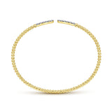 Gabriel & Co. Bujukan Bead Cuff Bracelet with Diamond Pavé Bars-Gabriel & Co. Bujukan Bead Cuff Bracelet with Diamond Pavé Bars - BG4218-6Y45JJ