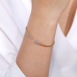 Gabriel & Co. Bujukan Bead Cuff Bracelet with Diamond Pavé Bars-Gabriel & Co. Bujukan Bead Cuff Bracelet with Diamond Pavé Bars - BG4218-6Y45JJ