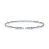 Gabriel & Co. Bujukan Bead Cuff Bracelet with Diamond Pavé Spikes-Gabriel & Co. Bujukan Bead Cuff Bracelet with Diamond Pavé Spikes - BG4216-6W45JJ