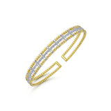 Gabriel & Co. Bujukan Bead Cuff Bracelet with Inner Diamond Channel-Gabriel & Co. Bujukan Bead Cuff Bracelet with Inner Diamond Channel - BG4323-62M45JJ
