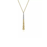Gabriel & Co. Bujukan Bead Y Necklace with Diamond Pavé Accent-Gabriel & Co. Bujukan Bead Y Necklace with Diamond Pavé Accent - NK6446M45JJ