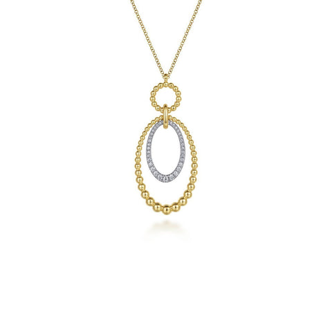 Gabriel & Co. Bujukan Diamond Oval Pendant Necklace-Gabriel & Co. Bujukan Diamond Oval Pendant Necklace - NK6995M45JJ