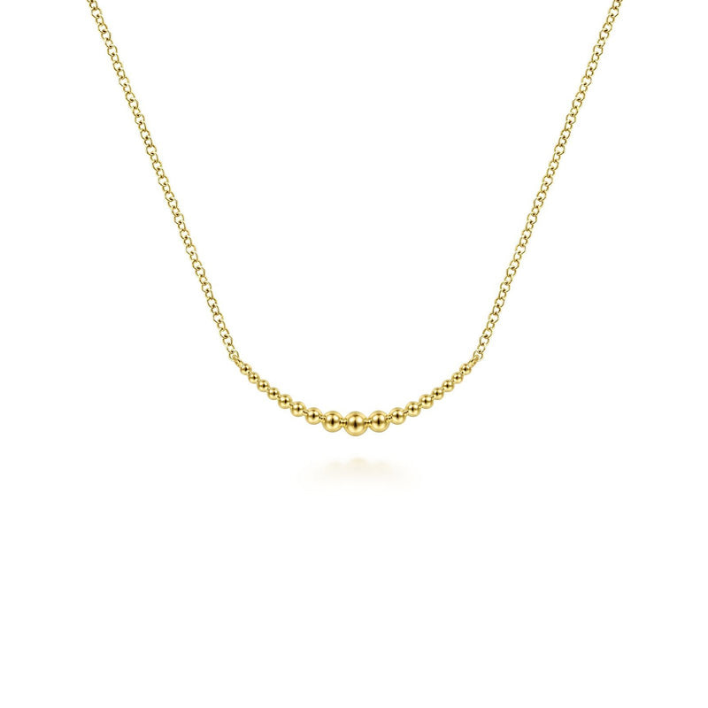 Gabriel & Co. Bujukan Graduating Bead Curved Bar Necklace-Gabriel & Co. Bujukan Graduating Bead Curved Bar Necklace - NK6637Y4JJJ