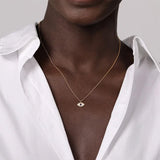 Gabriel & Co. Diamond and Sapphire Evil Eye Necklace-Gabriel & Co. Diamond and Sapphire Evil Eye Necklace - NK7438E9Y45SA