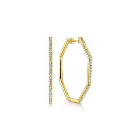 Gabriel & Co. Diamond Classic Hoop Earrings-Gabriel & Co. Diamond Classic Hoop Earrings - EG14516Y45JJ