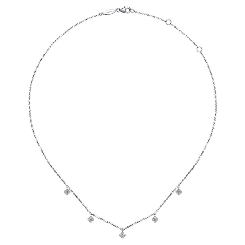 Gabriel & Co. Diamond Clover Necklace-Gabriel & Co. Diamond Clover Necklace - NK6591W45JJ