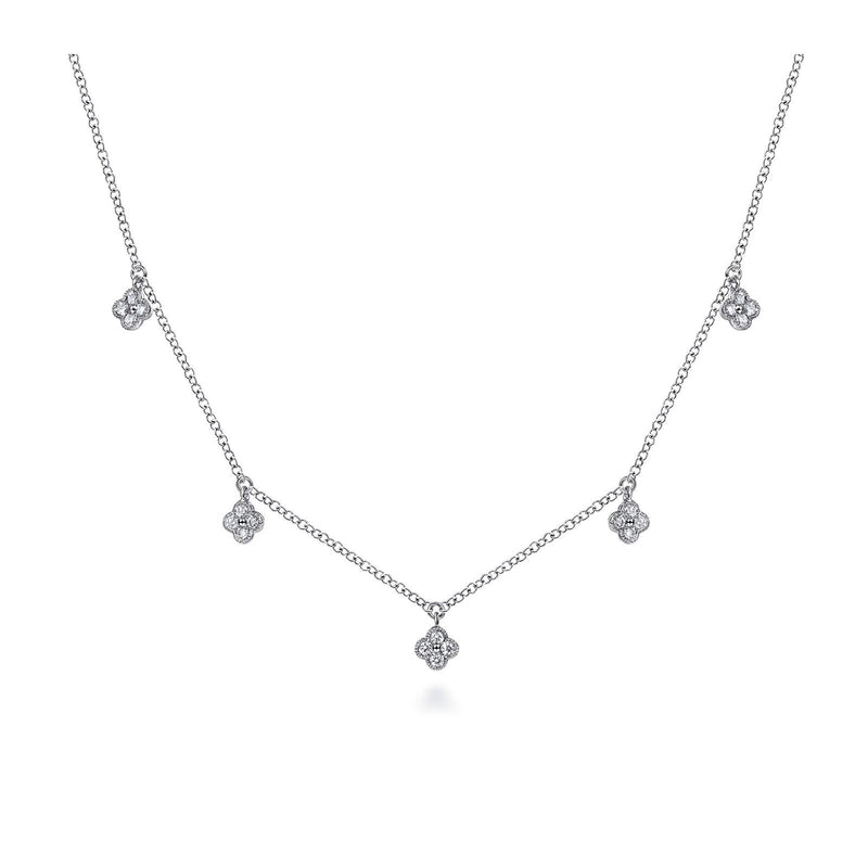 Gabriel & Co. Diamond Clover Necklace-Gabriel & Co. Diamond Clover Necklace - NK6591W45JJ
