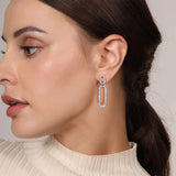 Gabriel & Co. Diamond Link Chain Drop Earrings-Gabriel & Co. Diamond Link Chain Drop Earrings - EG15094W45JJ