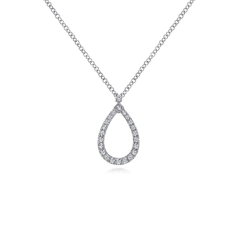 Gabriel & Co. Diamond Teardrop Pendant Necklace-Gabriel & Co. Diamond Teardrop Pendant Necklace - NK6134W45JJ