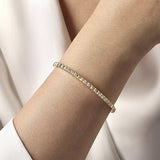 Gabriel & Co. Gold Textured Open Bangle-Gabriel & Co. Gold Textured Open Bangle - BG4601-65Y4JJJ