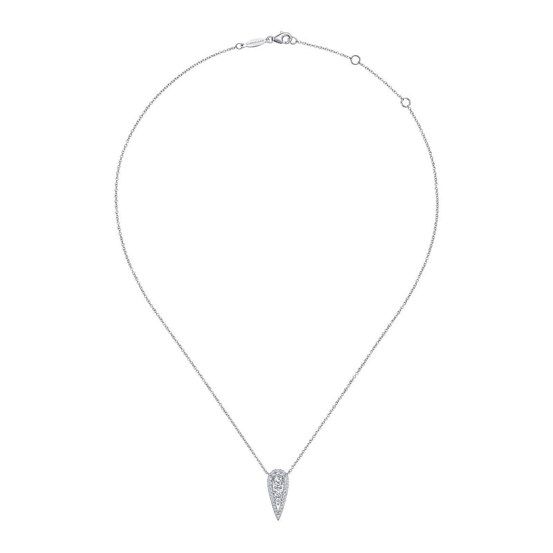 Gabriel & Co. Inverted Teardrop Diamond Pendant Necklace-Gabriel & Co. Inverted Teardrop Diamond Pendant Necklace - NK6013W45JJ