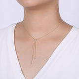 Gabriel & Co. Lariat Choker Necklace with Diamond Bar and Spikes-Gabriel & Co. Lariat Choker Necklace with Diamond Bar and Spikes - NK6123M45JJ