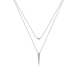 Gabriel & Co. Layered Pavé Diamond Bar and Spike Pendant Necklace-Gabriel & Co. Layered Pavé Diamond Bar and Spike Pendant Necklace - NK6009W45JJ