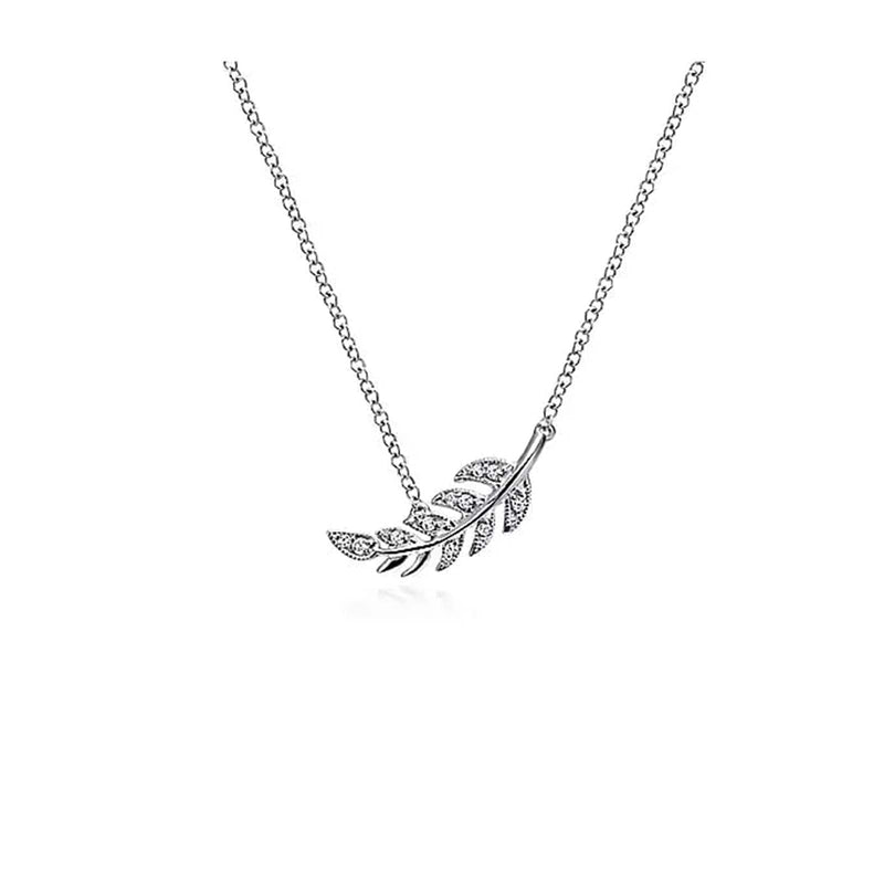 Gabriel & Co. Leaf Pendant Necklace-Gabriel & Co. Leaf Pendant Necklace - NK4627W45JJ