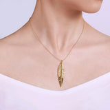 Gabriel & Co. Leaf Pendant Necklace-Gabriel & Co. Leaf Pendant Necklace - NK6764Y4JJJ