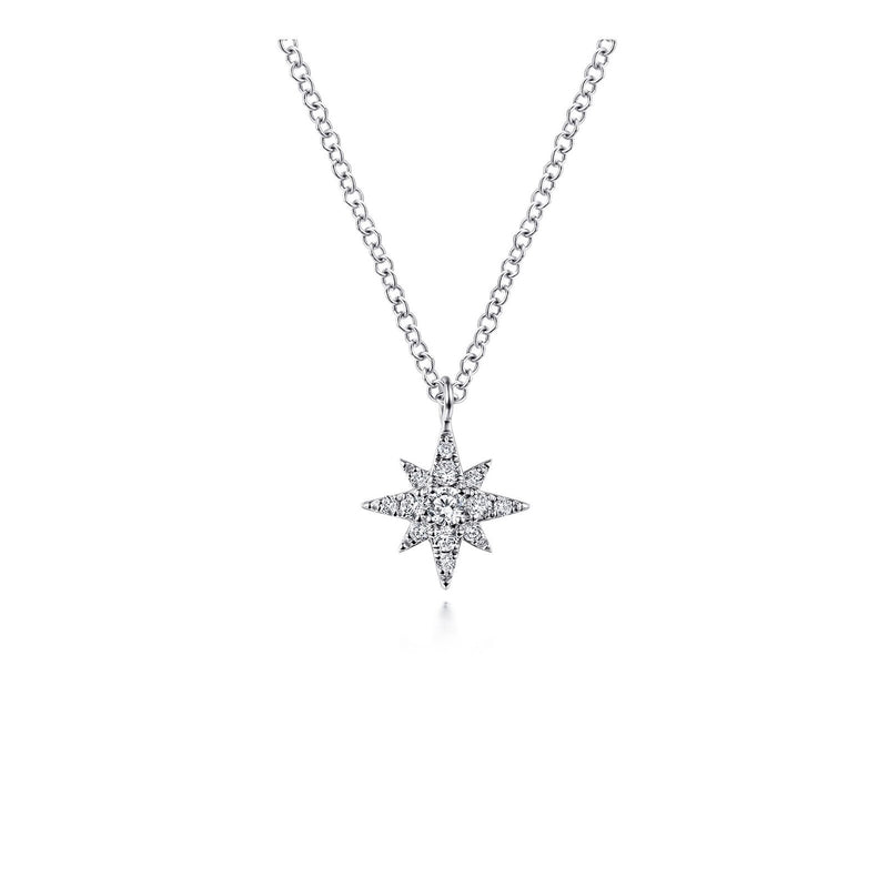 Gabriel & Co. Pavé Diamond Star Pendant Necklace-Gabriel & Co. Pavé Diamond Star Pendant Necklace - NK6126W45JJ