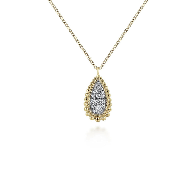 Gabriel & Co. Teardrop Diamond Pave Pendant Necklace-Gabriel & Co. Teardrop Diamond Pave Pendant Necklace - NK6357Y45JJ
