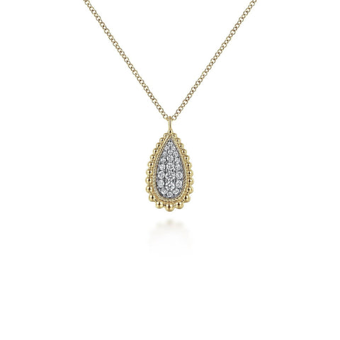 Gabriel & Co. Teardrop Diamond Pave Pendant Necklace-Gabriel & Co. Teardrop Diamond Pave Pendant Necklace - NK6357Y45JJ