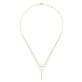 Gabriel & Co. Two Strand Diamond Bar and Bujukan Beaded Pendant Necklace-Gabriel & Co. Two Strand Diamond Bar and Bujukan Beaded Pendant Necklace - NK5959Y45JJ
